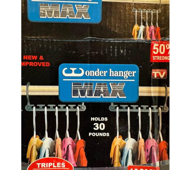 Genuine Wonder Max Space Saving White Hangers - No Box but >24 complete sets - Picture 4 of 4